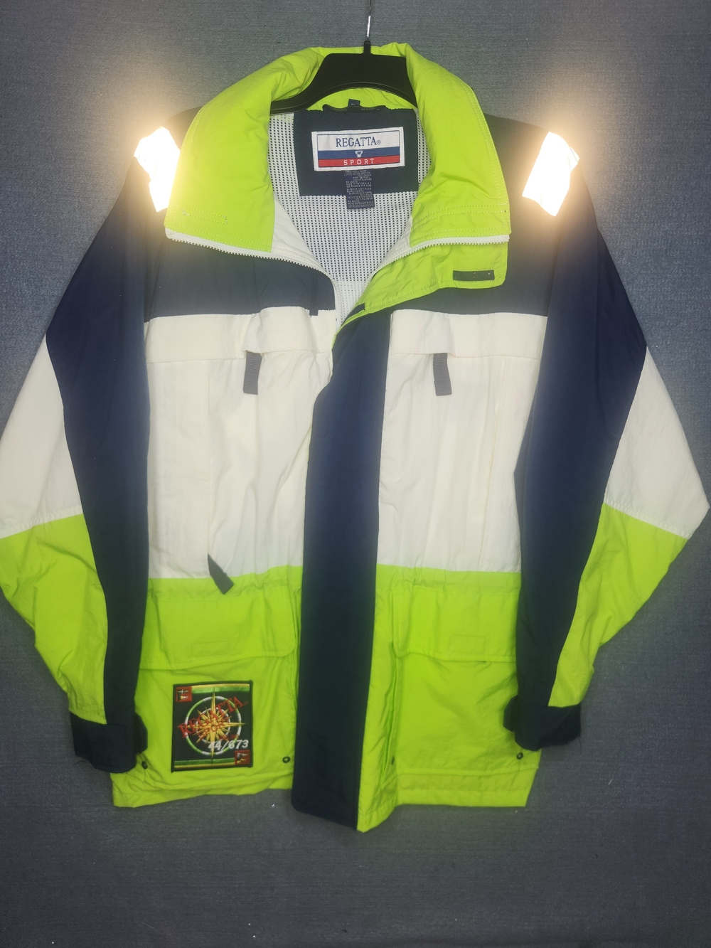Regatta Sport Men’s Neon Green White Navy Ski Jacket